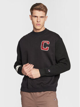 Champion Champion Majica dugih rukava Bookstore Logo 217885 Crna Custom Fit