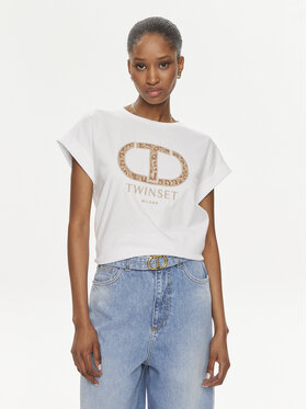 TWINSET TWINSET T-Shirt 241TT2142 Bílá Loose Fit