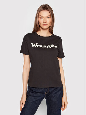 Wrangler Wrangler Тишърт W7N4GHXV6 Черен Regular Fit