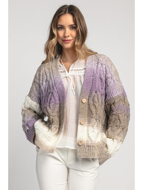 Fobya Fobya Kardigan F1972 Beżowy Basic Fit