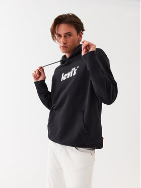Levi's® Levi's® Džemperis ar kapuci Graphic 38479-0079 Melns Relaxed Fit