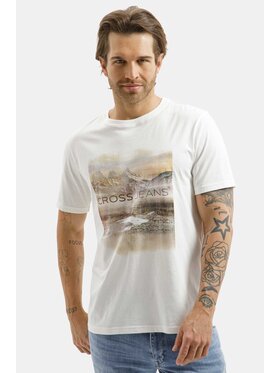Cross Jeans Cross Jeans T-Shirt 16126-028 Beżowy Regular Fit