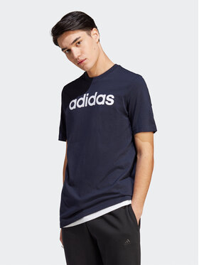 adidas adidas T-Shirt Essentials Single Jersey Linear Embroidered Logo T-Shirt IC9275 Niebieski Regular Fit