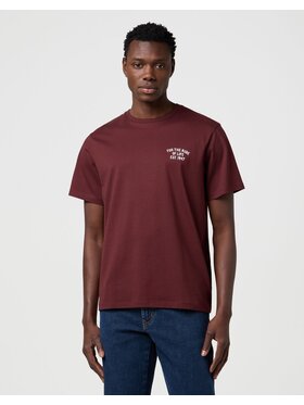 Wrangler Wrangler T-Shirt GRAPHIC TEE Brązowy Relaxed Fit