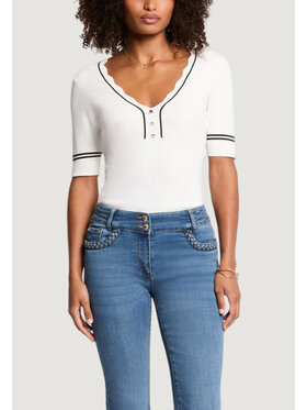 Morgan Morgan Blusa 261-MIREN Bianco Slim Fit