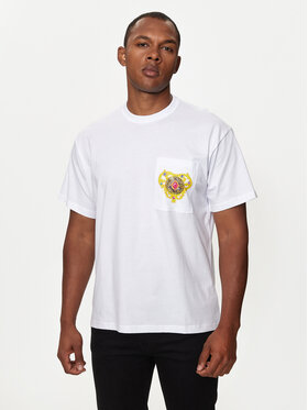 Versace Jeans Couture Versace Jeans Couture Tricou 76GAHL01 Alb Regular Fit
