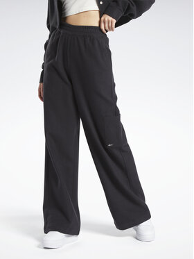 Reebok Reebok Spodnie dresowe Classics Reverse HT7838 Czarny Wide Leg