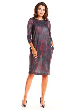 Infinite You Infinite You Sukienka codzienna M189 Czerwony Basic Fit