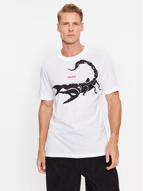 Hugo Hugo Тишърт Darpione 50498196 Бял Regular Fit