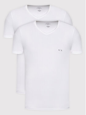 Armani Exchange Armani Exchange Komplet 2 t-shirtów 956004 CC282 04710 Biały Regular Fit