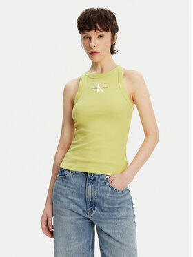 Calvin Klein Jeans Calvin Klein Jeans Top Monologo J20J225301 Gelb Slim Fit