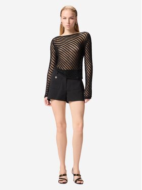 PINKO PINKO Sweter POLIESTERE 55% VISCOSA 45% Czarny Slim Fit