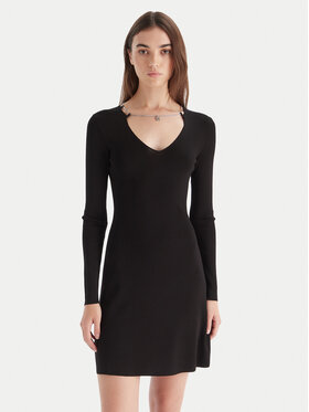 HUGO HUGO Sukienka dzianinowa Sibery 50548244 Czarny Slim Fit