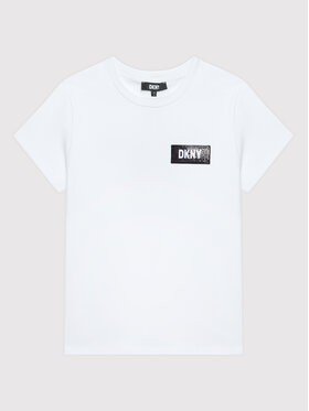 DKNY DKNY T-Shirt D35S30 M Biały Regular Fit