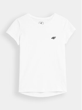 4F 4F T-Shirt 4FJAW23TTSHF0816 Biały Regular Fit