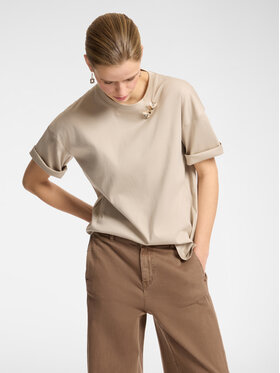 Elena Mirò Elena Mirò T-shirt G250Z000467N002 Écru Regular Fit