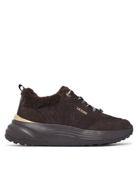 Guess Guess Sneakersy FLFFA2 LEA12 Brązowy ciemny