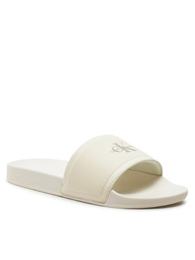 Calvin Klein Jeans Natikači Slide Institutional Metallic YM0YM01018 Siva