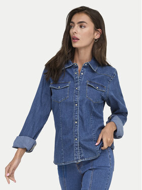 ONLY ONLY Джинсова сорочка Sasia 15352339 Голубий Slim Fit