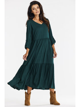 Awama Awama Vestito estivo A669 Verde Basic Fit