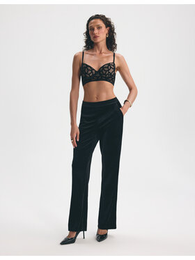 Esotiq Esotiq Spodnie materiałowe 46254 Czarny Regular Fit