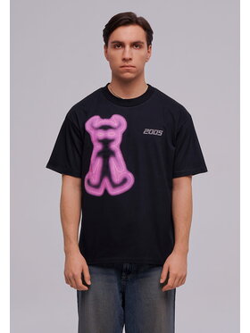 2005 2005 Tričko Airbrushed horned Čierna Oversize