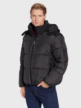 Calvin Klein Calvin Klein Μπουφάν χειμωνιάτικο Mix Media Quilt K10K110329 Μαύρο Regular Fit
