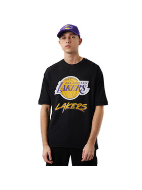 New Era New Era T-shirt New Era NBA Los Angeles Lakers Script Mesh Tee Nero Regular Fit