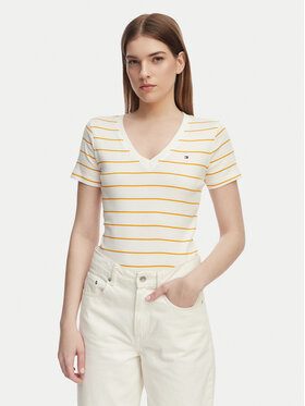 Tommy Hilfiger Tommy Hilfiger Tricou New Cody WW0WW40584 Portocaliu Slim Fit