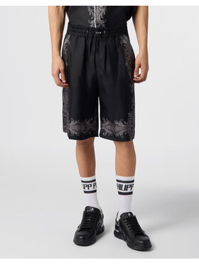 PHILIPP PLEIN PHILIPP PLEIN Pantaloncini di tessuto 31218 Nero Regular Fit