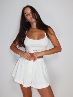 MissDenim MissDenim Piżama Pajama Set Beżowy Regular Fit