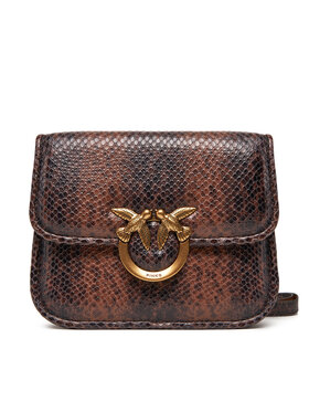 PINKO PINKO Ročna torba Love Box Bag Fl Mini PE 25 PLTT 104297 A2CH Rjava