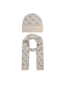 Guess Guess Набір Шарф і Шапка GFBOX WP6401 Кремовий
