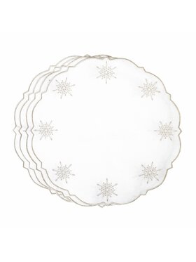 Roseberry Home Roseberry Home Podkładka na stół haftowana Silver Stars Srebrny