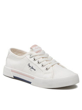 Pepe Jeans Tenis Superge Brady Girl Basic PGS30543 Bela