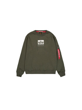 Alpha Industries Alpha Industries Bluza Satin Logo Sweatshirt Zielony Regular Fit