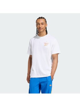 adidas adidas Koszulka techniczna 157085 Biały Loose Fit