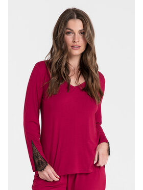 LaLupa LaLupa Nočná košeľa LA072 Bordová Comfortable Fit