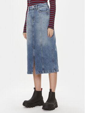 Tommy Jeans Tommy Jeans Fustă de blugi Claire DW0DW17218 Albastru Regular Fit