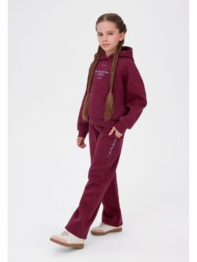 minoti minoti Komplet dresowy 32FLEECE164 Bordowy Wide Leg
