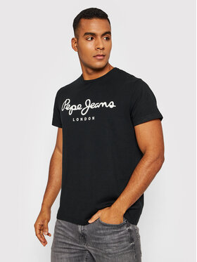 Pepe Jeans Pepe Jeans Majica Original PM508210 Črna Slim Fit