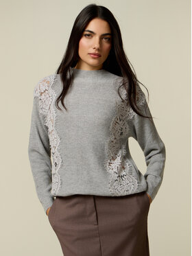 Oltre Oltre Maglione M373J005630N003 Grigio Regular Fit