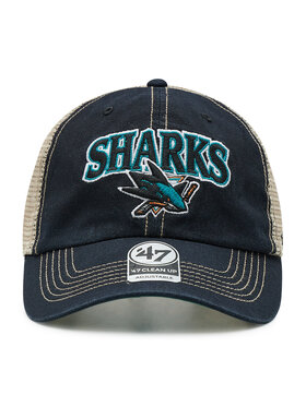 47 Brand Kapa S šiltom Nhl San Jose Sharks Trucker H-TSCLA22LAP-VB Črna