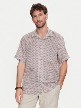 Bugatti Bugatti Koszula 9253 58901A Beżowy Slim Fit