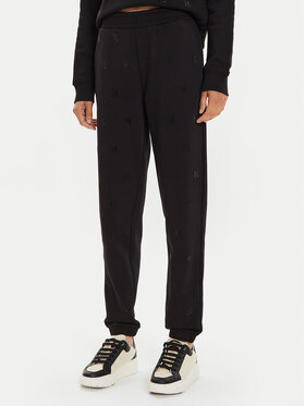 KARL LAGERFELD KARL LAGERFELD Teplákové kalhoty 246W1009 Černá Regular Fit