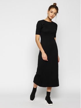Calvin Klein Calvin Klein Úpletové šaty Rib Jersey K20K201822 Čierna Slim Fit