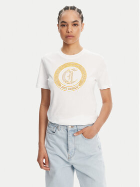 Just Cavalli Just Cavalli T-Shirt 78PAHE13 Biały Regular Fit