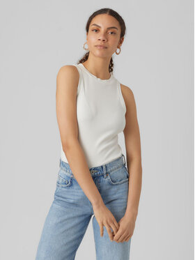 Vero Moda Vero Moda Top Lavender 10275519 Biały Slim Fit