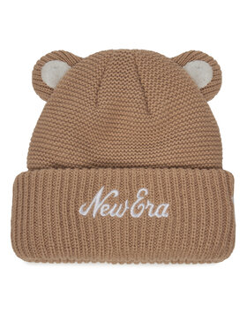New Era New Era Шапкa Teddy Bear Ears Cuff Knit Beanie 60580864 Коричневий