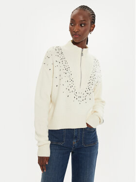 PINKO Pinko Svetr Bombay Maglia 104324 A27A Écru Regular Fit